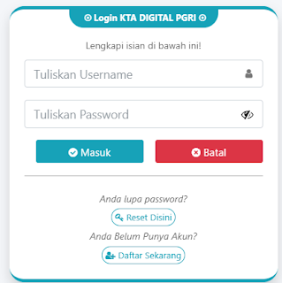 Register PGRI Bukittinggi - Persatuan Guru Republik Indonesia Cabang Bukittinggi